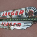 1950s Jaeger Air Plus Roto Air Compressor Single Sided Porcelain Sign - 2