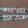 1950s Jaeger Air Plus Roto Air Compressor Single Sided Porcelain Sign - 4