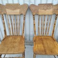 Set of 4 antiques pressback chairs  - 2