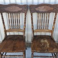 Set of 4 antique pressback chairs - 3