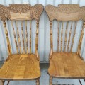 Set of 4 antiques pressback chairs  - 3