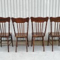 Set of 4 antique pressback chairs ( 2 Sold ) - 4