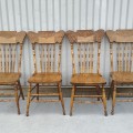 Set of 4 antiques pressback chairs  - 5