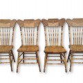 Set of 4 antiques pressback chairs  - 1