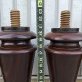 Set of 4 antique turned table legs  - 2