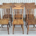 Set of 4 antiques pressback chairs ( 2 sold ) - 6