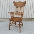 Set of 7 antique pressback chairs  - 4