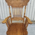 Set of 7 antique pressback chairs  - 5