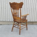 Set of 7 antique pressback chairs  - 6