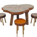 Set of rustic chairs and table  - 1