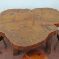 Set of rustic chairs and table  - 7