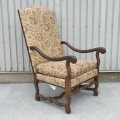 Fauteuil (reproduction) avec piétement dit os de mouton, chaise rembourrée  - 2