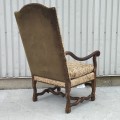 Fauteuil (reproduction) avec piétement dit os de mouton, chaise rembourrée  - 3