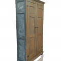 Grande armoire antique en pin décorée de 12 caissons, vers 1840 - 8