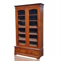 Large walnut bookcase armoire  - 1