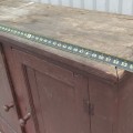 Antique pine cupboard part, buffet, bahut, square nails  - 6