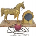 United decorative clock with horse ornement  - 3