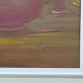 Oil on canvas signed Cecile Gamache, painting   - 2