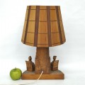 Folk art lamp signed Berthier  - 2