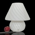 Vintage mushroom Century glass lamp - 5