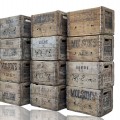 Lot of vintage wooden Molson's crates  - 1