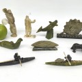 Lot og stone Inuit sculptures  - 2