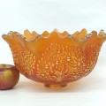 Lot of vintage carnival glass dishes (punch bowl Sold) - 3