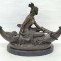 Magnificent bronze statue signed Duchoiselle  - 5