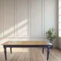 Magnifique table avec pattes tournées, création unique à partir d'anciens matériaux  - 2