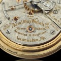 Montre de poche Hamilton Watch co. 23 Jewels, 5 positions, bijou  - 3