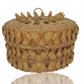 Vintage american native bark basket - 1