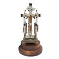 Folk art calvary in a glass dome, crucifix  - 2