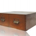 Antique 2 filing oak drawers - 1