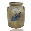 Merchant stoneware crock signed New York  - 1