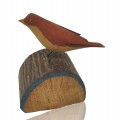 Petite sculpture art populaire, oiseau sculpté en bois, Gaspésie  - 1