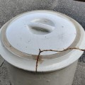 Antique big stoneware crock  - 3