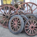 Roues de voiture et wagon à cheval  - 1