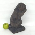 Wooden carved squirrel, folk art sculpture  - 2