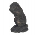 Wooden carved squirrel, folk art sculpture  - 1