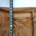 Sculpture sur bois, grand bas-relief, art populaire - 2