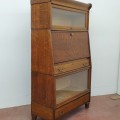 Antique oak desk-bookcase  - 8