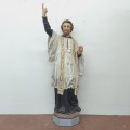 St François Xavier 5 feet tall statue signed Thomas Carli - 8