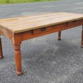 Turned legs table with 4 drawers  - 6