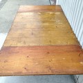 Antique table with 2 panels  - 3