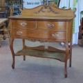 Oak sideboard 3 drawers table  - 6