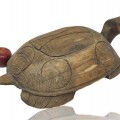 Tortue sculpté en bois de pin, sculpture art populaire  - 3