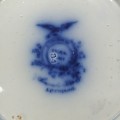 Vintage flow blue dish bowl signed J. Goodwin  - 4