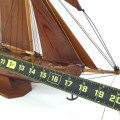 Voilier miniature, goélette, bateau avec voile en bois   - 3