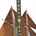 Miniature sailboat with wooden sails - 4